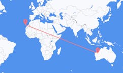 Vols de Newman, Australie vers Santa Cruz de Ténérife, Espagne