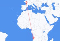 Flyg från Lubango, Angola till Bergerac, Frankrike