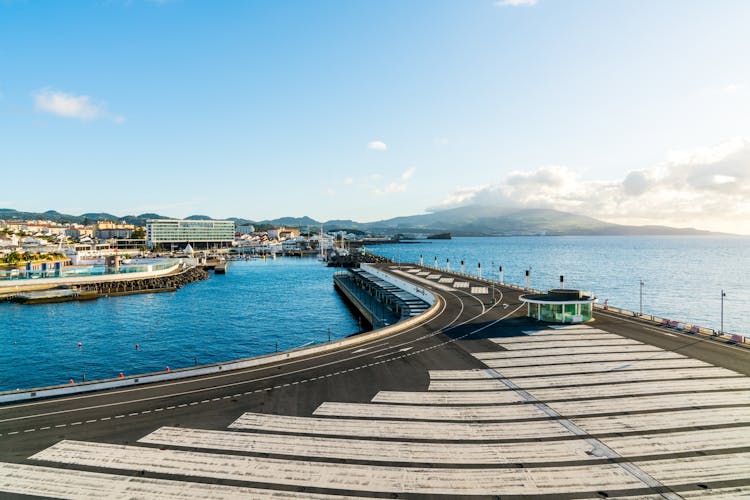 Photo of Ponta Delgada Promenade Waterfront, Sao Miguel ,Azores, Portugal.