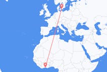 Flyreiser fra Abidjan, til Malmö