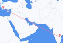 인도 카다파에서 출발해 터키 달라만에게(으)로 가는 항공편