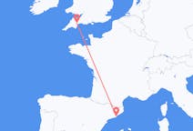 Flüge von Barcelona, Spanien nach Exeter, England