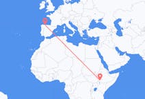 Flyreiser fra Jinka, Etiopia til Santiago del Monte, Spania