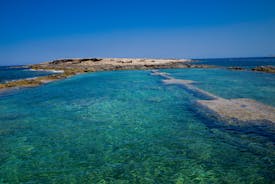 Photo of attractive view of Golden bay in village Manikata on a sunny day, north-west coast of Malta island.