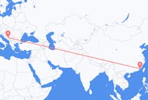 Flyg från Xiamen till Sarajevo