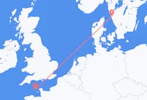 Vluchten van Göteborg naar Guernsey