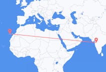 인도 쉬르디에서 출발해 스페인 산타 크루즈 데 테네리페로(으)로 가는 항공편