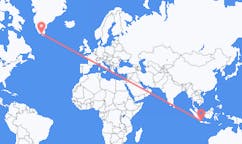 出发地 印度尼西亚雅加达目的地 格陵兰纳萨克的航班