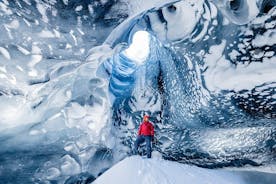Caverna de gelo natural e aventura em snowmobile de Reykjavík