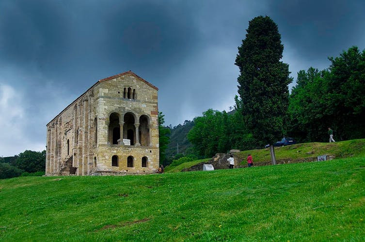 photo of view of Santa María del Naranco, Oviedo, Spain.