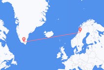 Voos de Hemavan, Suécia para Narsarsuaque, Groenlândia