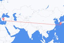 Lennot Yakushimasta, Kagoshimasta, Japani Antalyaan, Turkki