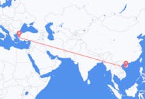 Flyreiser fra Sanya, Kina til Izmir, Tyrkia