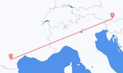 出发地 奥地利克拉根福目的地 法国卡尔卡松的航班