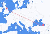 Flyreiser fra Trabzon, Tyrkia til Doncaster, England