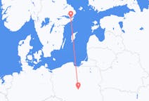 Voos de Estocolmo, Suécia para Łódź, Polônia