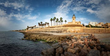 Photo of the castle (castillo de los Fajardo) and town, Velez Blanco, Almeria Province, Andalucia, Spain.