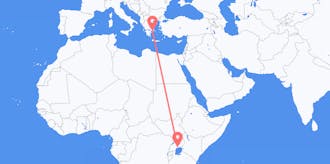 Flights from Uganda to Greece