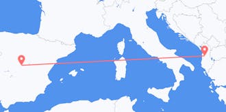 Flyg från Albanien till Spanien