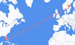 Flyreiser fra Key West, USA til Oerebro, Sverige