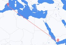 Flyrejser fra Aden til Palma