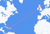 Flyreiser fra Port-au-Prince, til Newcastle upon Tyne