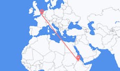 Flyreiser fra Shire, Etiopia til Lille, Frankrike