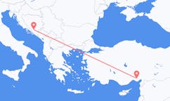 Loty z Adana, Turcja do Mostaru, Bośnia i Hercegowina
