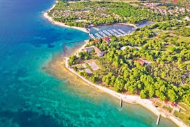 Aerial drone photo of famous european city of Pula and arena of roman time. Location Istria county, Croatia, Europe.