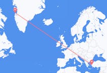 Lennot Aasiaatista, Grönlanti Izmiriin, Turkki