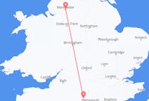 Flyreiser fra Manchester, England til Southampton, England