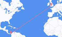 Vluchten van La Palma (ort i Mexiko, Guanajuato, Salamanca), Panama naar Bristol, Engeland