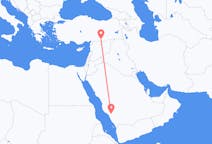 サウジアラビアのアル・バハから、トルコのシャンルウルファまでのフライト