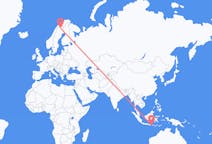 Flyreiser fra Praya, Lombok, Indonesia til Kiruna, Sverige