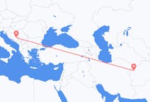 Vols d’Hérat, Afghanistan pour Sarajevo, Bosnie-Herzégovine