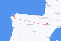 Flyreiser fra Santiago de Compostela, Spania til Zaragoza, Spania