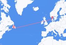 Flyrejser fra Saint-Pierre, Saint Pierre og Miquelon til Karup, Danmark