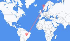 Flyreiser fra Goiânia, Brasil til Sogndal, Norge