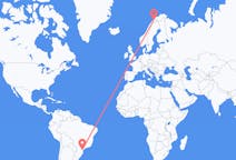 Flyrejser fra Curitiba, Brasilien til Bardufoss, Norge