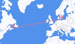 캐나다 시드니에서 출발해 덴마크 보른홀름으로(으)로 가는 항공편