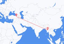 Lennot Naypyidawilta, Myanmar (Burma) Erzurumiin, Turkki