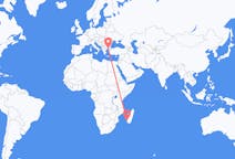 Flyreiser fra Toliara, Madagaskar til Alexandroupolis, Hellas