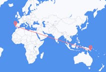 Flyreiser fra Tufi, Papua Ny-Guinea til Lisboa, Portugal