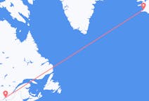 Vluchten van Montreal naar Reykjavík