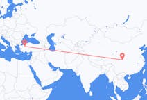 Lennot Mianyangista, Kiina Eskişehiriin, Turkki