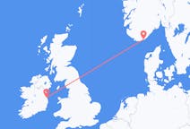 Lennot Kristiansandista Dubliniin