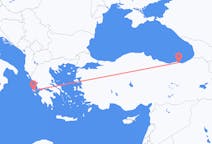 Flyreiser fra Kefallinia, Hellas til Trabzon, Tyrkia
