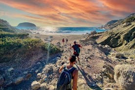 Small Group Hiking Sunset in Monolithos