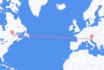 Flyreiser fra Saguenay, Canada til Rijeka, Kroatia