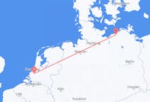 Voos de Roterdã, Holanda para Rostock, Alemanha